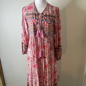 Floral beach dress or cover up.   Size SM/MD.  By. R. Viomes